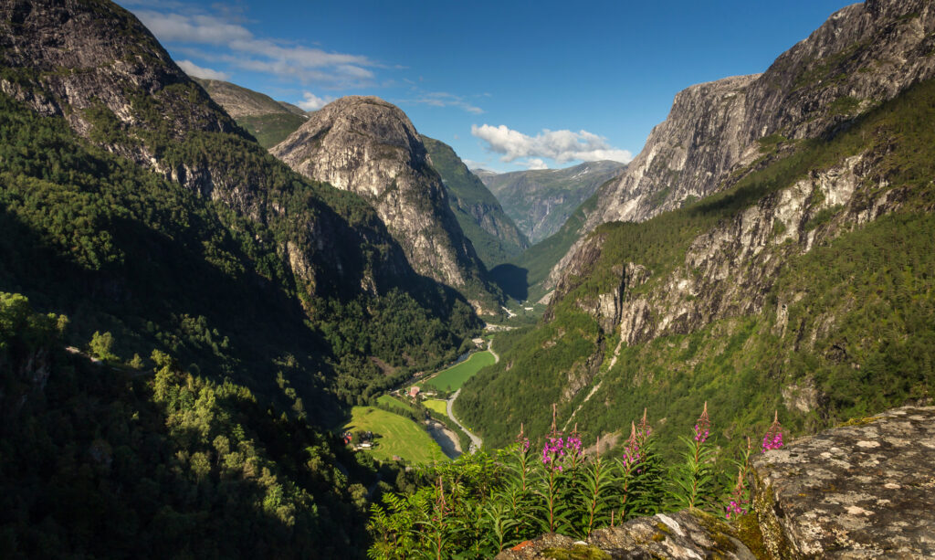 Stalheim valley view in Norway