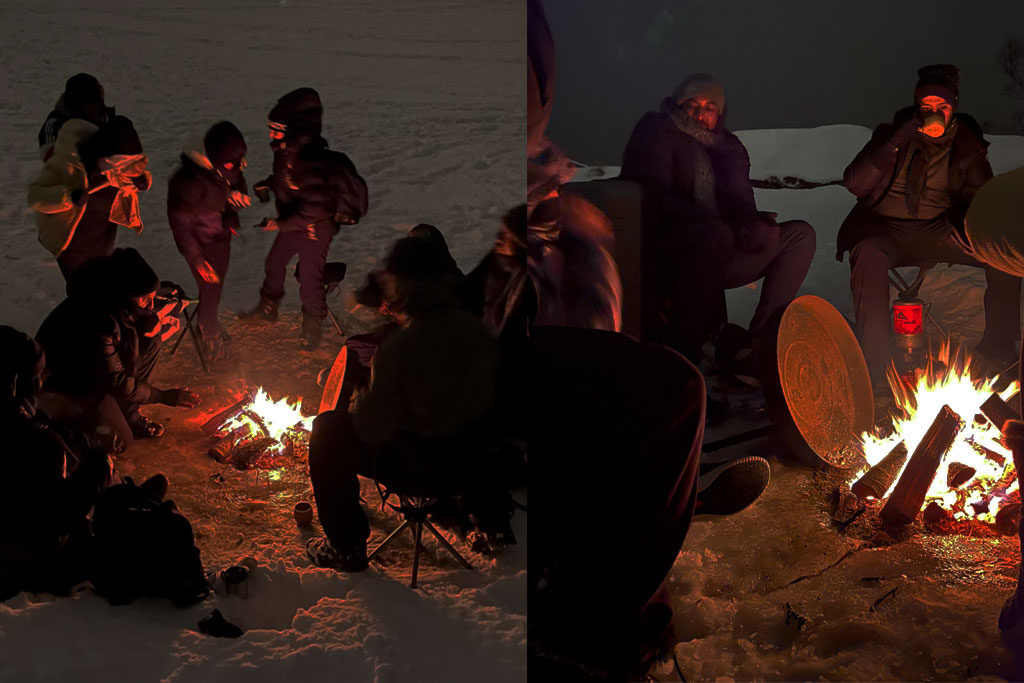 Campfire gathering in Tromsø