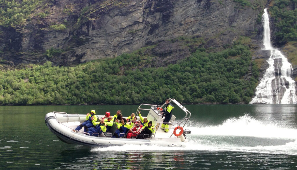 RIB boat trip on a fjord